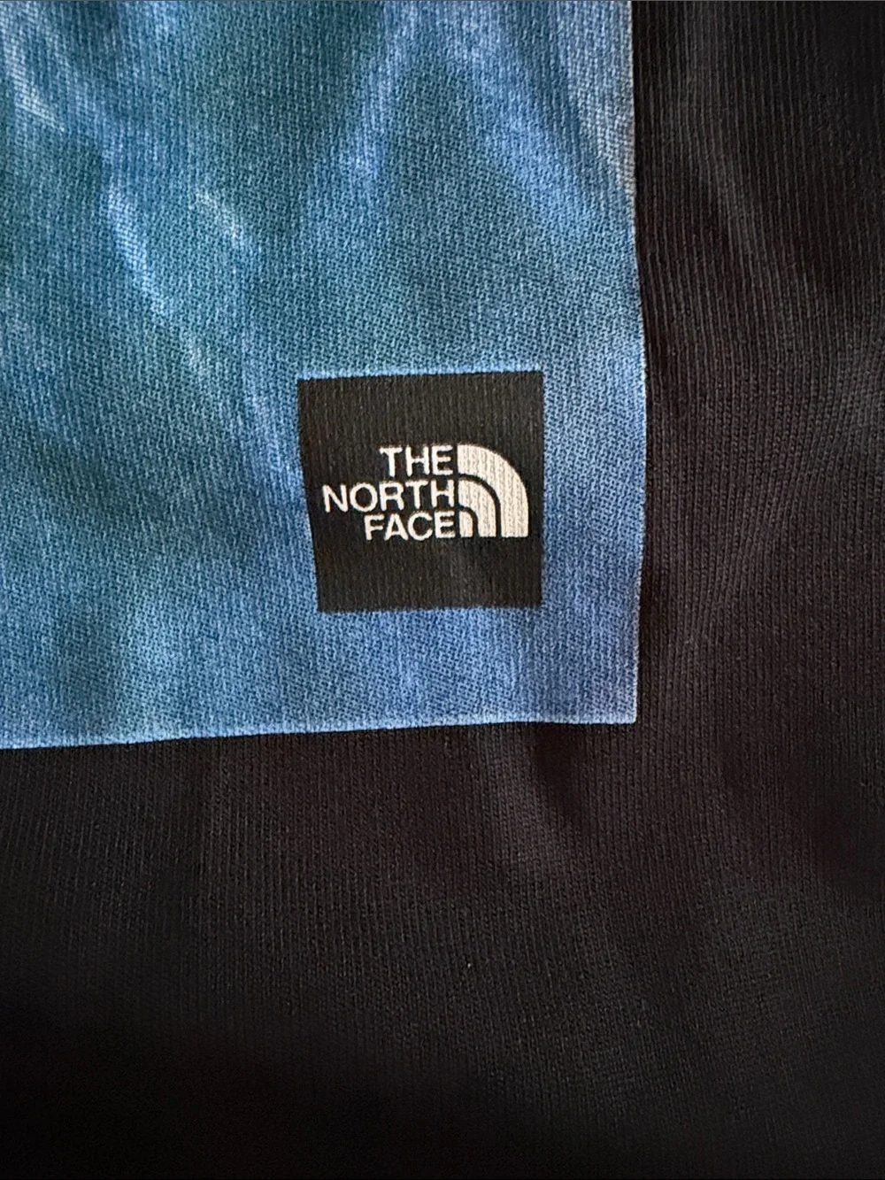 NWT The North Face Black Tee with Blue Mountain Graphic M